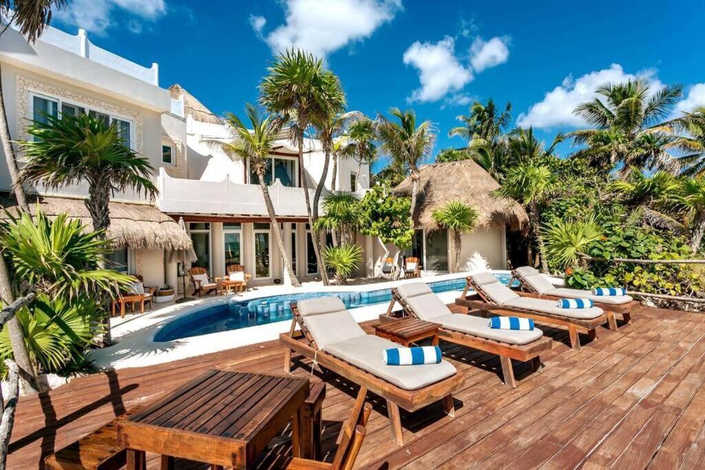 Luxury 5-Br Beachfront Home In Tulum Casa Sofia Gato Exteriör bild