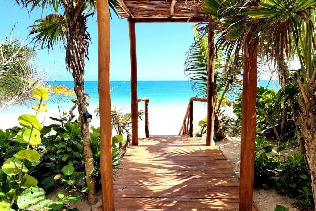 Luxury 5-Br Beachfront Home In Tulum Casa Sofia Gato Exteriör bild